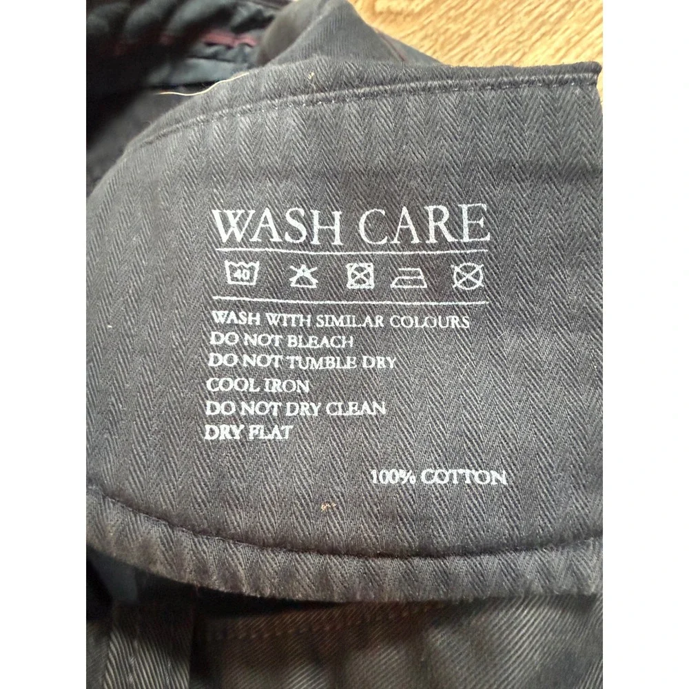 Jack Wills Shorts Mens Size 32 Navy Blue Chino‎ Cotton Twill Button Fly Preppy